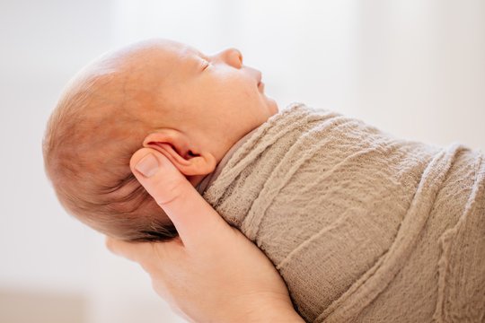 Profil Porträt von neugeborenem Baby