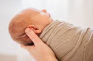 Profil Porträt von neugeborenem Baby